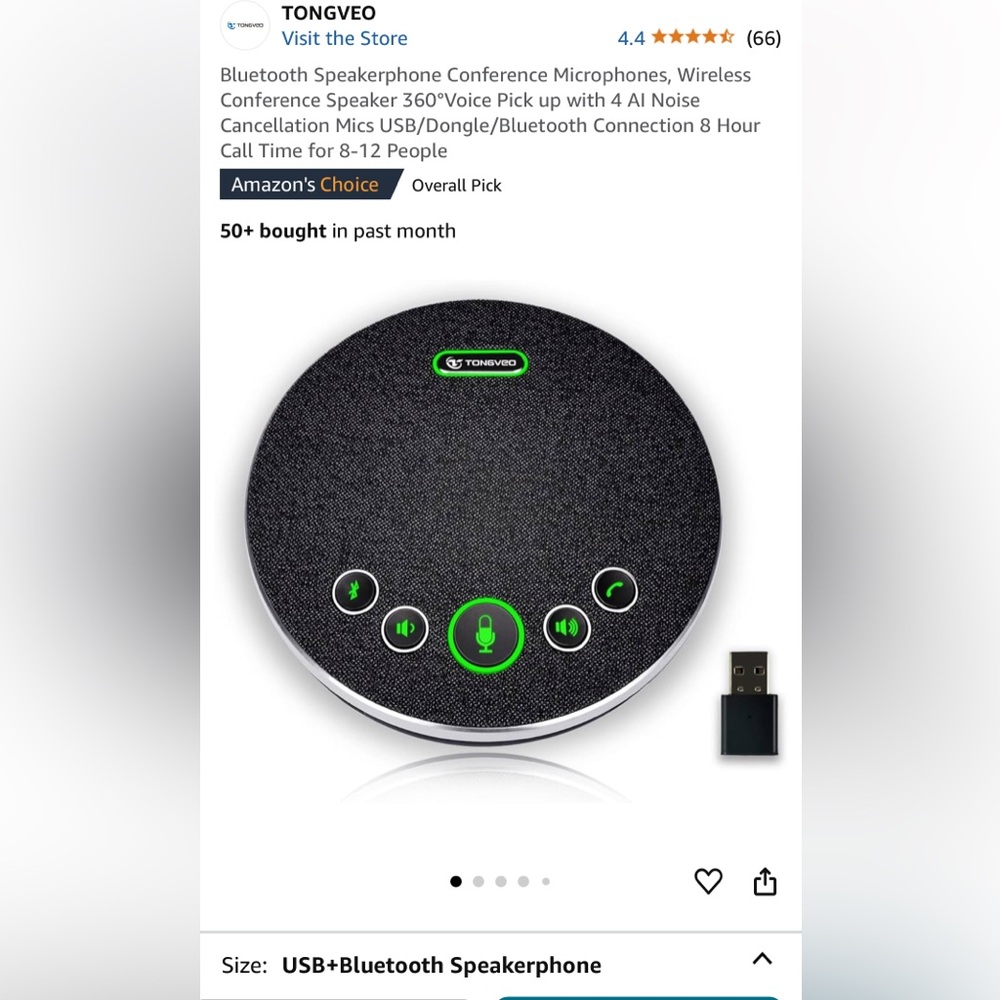 Bluetooth Speakerphone Conference Microphones, Wireless Conference Speaker